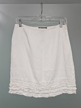 Tommy Bahama White Two Palms Linen  Mini Skirt